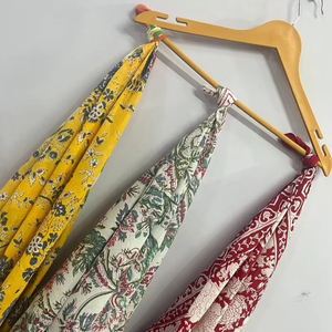 Vente en gros de sarongs paréo d'été de couleur organique imprimés en bloc à la main, teinture végétale naturelle; châles traditionnels en tissu faits à la main - Product Image 1