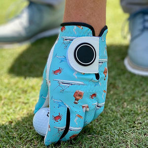 Gants de golf pour hommes avec logo personnalisé brodé, durables, respirants, en peau de mouton Cabretta, antidérapants, main gauche, sangle de poignet réglable - Product Image 5