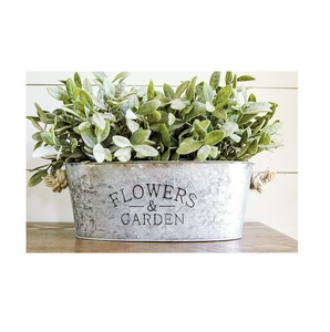 wholesale galvanized metal <b>planter</b> <b>large</b> round bucket shinny finished flower tub flower pot garden use for outdoor indoor decor - Product Image 6