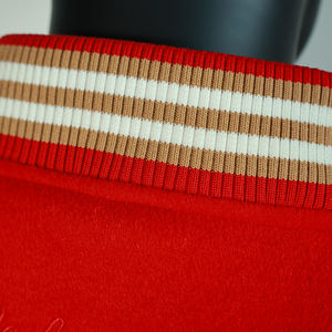 OEM personalizado Varsity rojo Letterman chaqueta gruesa Varsity chaqueta de invierno al por mayor con bordado personalizado y manga de cuero - Product Image 5