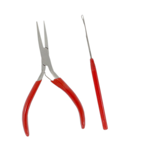 Alicates de acero inoxidable con 2 agujas para Estilismo de cabello, Kit de estuche con logotipo personalizado para peluquería profesional - Product Image 2