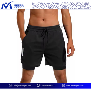 Pantalones cortos personalizados para hombre al por mayor, pantalones cortos deportivos cómodos transpirables y ligeros de secado rápido para gimnasio, correr, hacer ejercicio y exteriores - Product Image 3