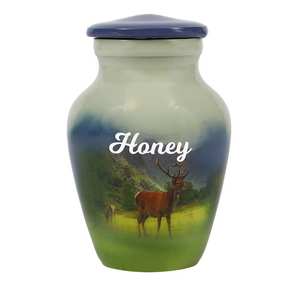 Mountainside Deer Mini <b>Urn</b> <b>Small</b> Mini <b>for</b> <b>Ashes</b> Love Charms Option Aluminium funeral supplies <b>urns</b> <b>for</b> <b>human</b> <b>ashes</b> - Product Image 3