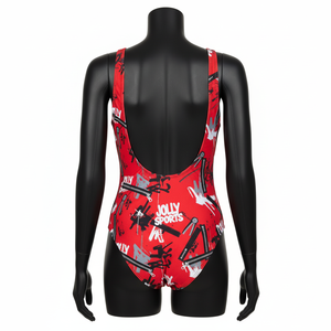 Premium Women One Piece <b>Swim</b> <b>Suit</b> 220 GSM Polyester Spandex <b>Red</b> Graphic Print Swimwear Sublimation Logo Women <b>Swim</b> <b>suit</b> - Product Image 6