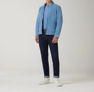 Veste de moto en cuir suédé de luxe, imperméable, coupe-vent, écologique, style vintage, unisexe - Product Image 5