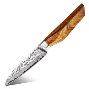 Couteau d'office de cuisine en acier damas, meilleur couteau de chef pour la coupe de fruits avec du bois de rose d'Afrique, de qualité supérieure personnalisée en gros OEM ODM - Product Image 1