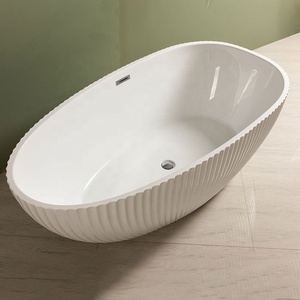 Hiện đại đương đại Acrylic phòng tắm freestanding ngâm bồn tắm nhà máy trực tiếp với dòng - Product Image 3