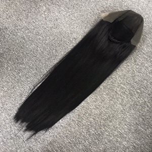 Cheveux humains vierges 100% avec fermeture à lacet frontal HD Cheveux raides en os pour femmes Bla Couleur naturelle - Product Image 1