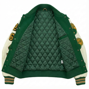 Vestes bomber de baseball en chenille brodée tendance et stylée, vêtements de rue personnalisés, veste de baseball pour hommes - Product Image 2