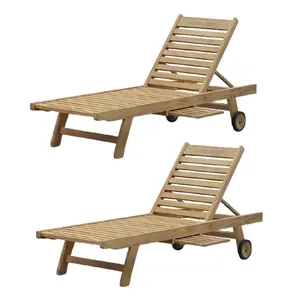 Ghế ngồi bên bờ biển ghế tắm nắng ghế gỗ tếch Ghế gấp thân thiện với môi giường mặt trời siêu thoải mái