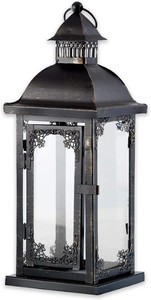 Linterna de Metal adornado negro antiguo, pieza central, decoración de boda, decoración de mesa, mesa colgante decorativa de estilo Vintage - Product Image 4