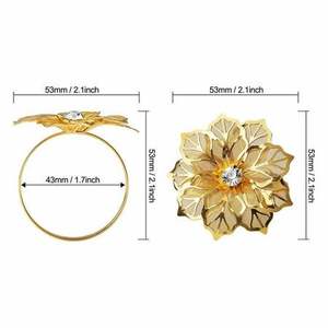 Servilletero con diseño de girasol personalizado, accesorios decorativos elegantes de mesa, servilletero, vajilla, servilletero para boda y fiesta - Product Image 2