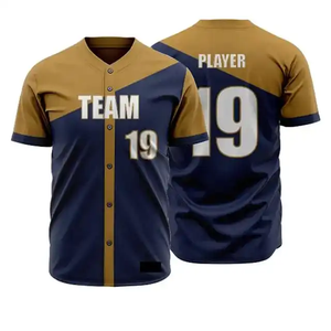 Uniforme de béisbol para hombre de último diseño a precio razonable conjunto de uniformes de béisbol con nombre de equipo personalizado de color sólido - Product Image 2