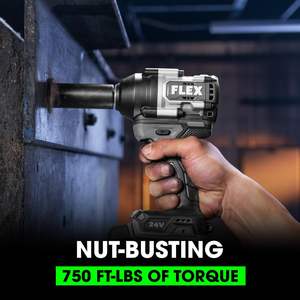 ชุดประแจบลัชเลสไร้สาย 24V ขนาด 1/2 นิ้ว แรงบิด 750 ฟุต-ปอนด์ แรงบิดปานกลาง พร้อมแบตเตอรี่ลิเธียมแบบเรียงซ้อน 3.5Ah เครื่องชาร์จเร็ว 160W 220V/20V - Product Image 5