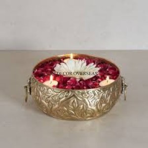 Llamativo aspecto flores diseñador doble sombra alta calidad estándar Metal Urli boda decoración suministro en precio impresionante - Product Image 5