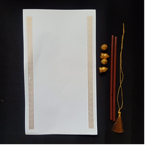 กระดาษพิมพ์ลายแบบทำมือพร้อมพู่ประดับแบบเส้นขอบสีทองสำหรับงานประดิษฐ์ทำมือ - Product Image 1