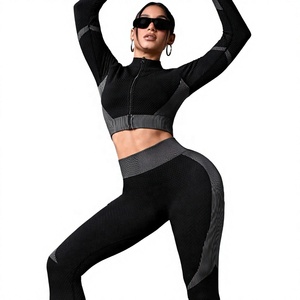 <b>Women's</b> Solid Textured Front Breathable <b>Compression</b> Yoga <b>Shorts</b> Bra Set Crisscross Straps Elastic Waist Quick Dry Stretchy V Cut - Product Image 2