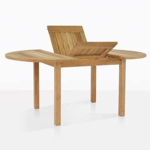 Teak <b>Wood</b> <b>Round</b> <b>Solid</b> <b>Dining</b> <b>Table</b> with Natural Finish for Villa Hotel Kitchen Use Farmhouse Design - Product Image 6