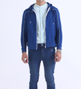 Sudadera con capucha y cremallera con logotipo personalizado Moda Slim Fit Streetwear Sudadera deportiva para hombres - Product Image 2