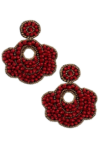 Pendientes Bordados a Mano con Diseño de Labios de Leopardo con Cuentas, Joyería con Estilo y Aspecto Elegante - Product Image 4