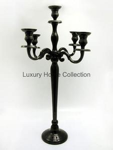 Antique Design Metal Most Trending Candle Holder and Stand <b>Black</b> Color Powder Coated Made of Iron Table Decoration Candle Holder - Product Image 2