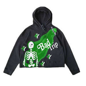 Sudaderas con Capucha Corta de Algodón al por Mayor para Hombre, Logotipo Personalizado Impreso, Estilo Urbano, Servicio OEM - Product Image 3