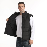 Gilet chauffant SAVIOR à double commande 7.4V/5200mAh, gilet d'hiver sans manches chaud pour l'extérieur, logo personnalisé, gilet chauffant USB pour homme