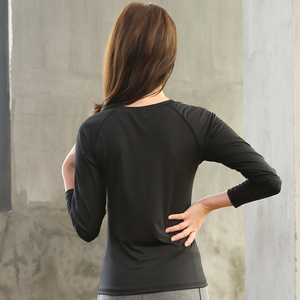 Alto elástico 90% poliéster 10% Spandex secado rápido apretado gimnasio Fitness Yoga impreso Logo deportes señoras niñas mujeres camiseta para hombres - Product Image 5