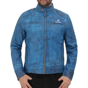 Chaquetas de cuero real Chaquetas de material de alta calidad para chaquetas de cuero de manga completa de color personalizado hechas en Pakistán - Product Image 1