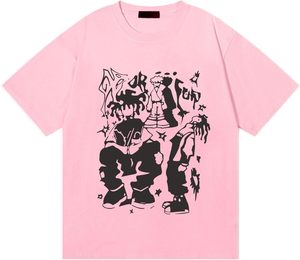 Camisetas gráficas para hombre, camisetas de manga corta con grafiti creativo de gran tamaño, ropa de calle informal de rapero de verano, camisetas Y2k - Product Image 1