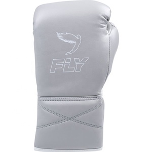 Gants de boxe d'entraînement Fly Fight en cuir de vachette à lacets avec sangle de poignet réglable, légers et imperméables pour MMA et Kickboxing - Product Image 4