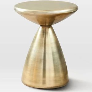 Mesa de latón de diseño artístico, perfecta para apartamentos tipo estudio, elegante y atemporal para el interior del hogar. - Product Image 5