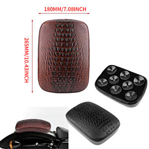 8 ventouses Pillion siège de moto coussin de <span class=keywords><strong>selle</strong></span> passager arrière café Racer siège personnalisé pour <span class=keywords><strong>Harley</strong></span> Cruise Chopper Bobber siège - Product Image 2