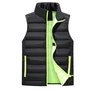 Chaleco acolchado de algodón y poliéster deportivo con logotipo bordado/impresión OEM personalizada chaleco y chalecos transpirables y duraderos para hombre - Product Image 3