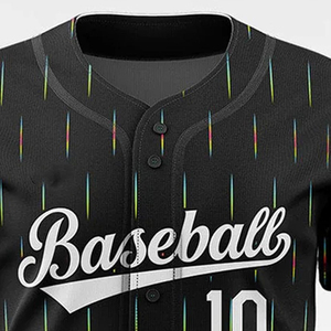 Maillot de baseball pour hommes, design personnalisé, maillots de baseball en sublimation, vente en gros, uniforme de baseball à deux boutons pour vêtements de sport - Product Image 6