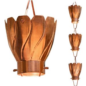 Cadena de lluvia de aluminio con decoración de agua para jardín al aire libre grande personalizada, acabado de cobre, canalones de estilo Artificial, lluvia de Metal - Product Image 1