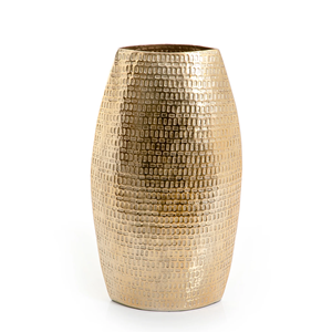 Eco Friendly Aluminum Flower <b>Vase</b> <b>Gold</b> Colour Customized Shape Different Design Latest Arrival Flower Pot for Home & Villa Deco - Product Image 4
