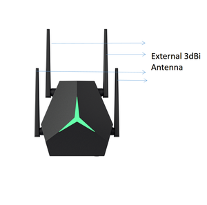 Répéteur Wi-Fi 1200 Mbps Double Bande avec Port LAN <span class=keywords><strong>Filaire</strong></span>, Amplificateur de Signal 2,4 GHz Longue Portée 5G, 4 Antennes 5.0dBi, Couverture 300-500 m² - Product Image 4