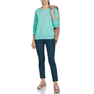 Proveedor directo de fábrica Sudaderas de mujer Ecológico Logotipo personalizado Etiqueta privada Jersey de cuello redondo Ropa informal Transpirable Plus - Product Image 4
