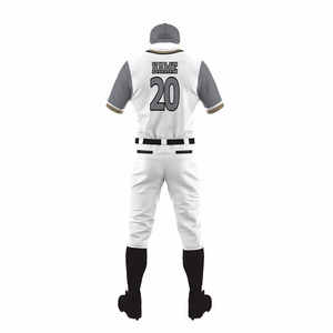 Nouveaux vêtements de sports d'équipe personnalisés Uniforme de baseball de haute qualité avec manches courtes de couleurs unies - Product Image 2