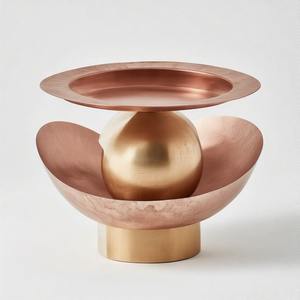 Bol à couronne en satin bol de service élégant en forme ronde personnalisée pour la décoration de service de mariage d'hôtel à la maison utiliser un bol - Product Image 4