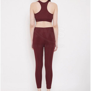 ชุดโยคะผ้าโพลีเอสเตอร์ของผู้หญิงชุดเล่นโยคะผ้าสแปนเด็กซ์สวมใส่สบายชุดเล่นยิม - Product Image 3