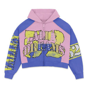 Sudadera con Capucha Personalizada para Hombre 2026, 100% Algodón, Lavado Ácido, Cierre Completo, 500gsm, Talla Grande, con Estampado de Diamantes de Imitación - Product Image 3