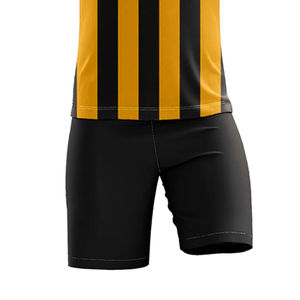 Conjunto corto de camiseta de fútbol transpirable, kit de uniforme de fútbol con logotipo personalizado, competición de entrenamiento de tela de poliéster que absorbe la humedad - Product Image 6
