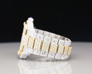 High-End Luxury Bling Full Diamond <b>Watch</b> 41mm Square Stainless Steel <b>Mechanical</b> Business Fashion VVS Moissanite Eta Antique - Product Image 2