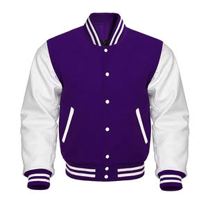 Top vente 2024 vêtements d'hiver Logo brodé personnalisé manches en cuir Baseball Varsity veste pour hommes - Product Image 4