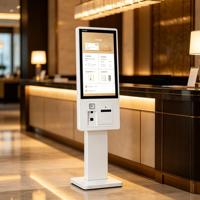 Kiosque tactile en libre-service de qualité commerciale, écran haute résolution, fonctionnement stable, terminal de check-in automatique avec imprimante et scanner