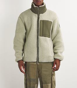 Abrigo de invierno personalizado para hombre, chaqueta de lana de Sherpa con cuello levantado, ropa de invierno al por mayor - Product Image 5