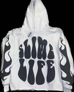 Vente en gros de logo personnalisé sans poche impression bouffante 3d 420 500gsm sweat à capuche épais en coton épais pour hommes - Product Image 5