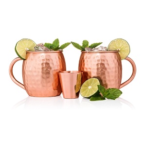 Moscow Mule Tazas de cobre martillado Mango de latón - Product Image 5